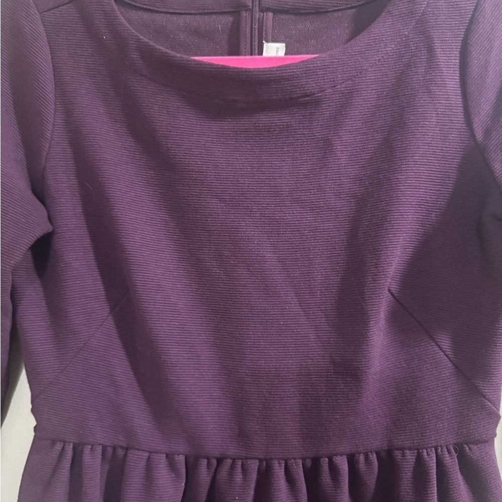 LOFT Rich Purple Midi Dress - Picture 3 of 6
